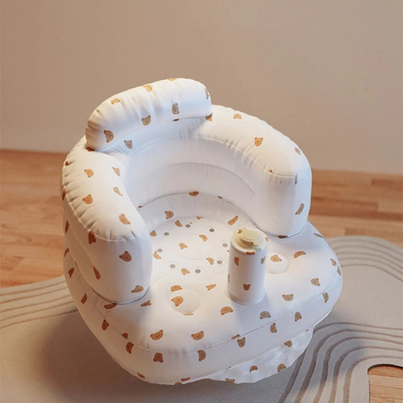 Baby Inflatable Sofa Children Puff Portable Bath Chairs PVC