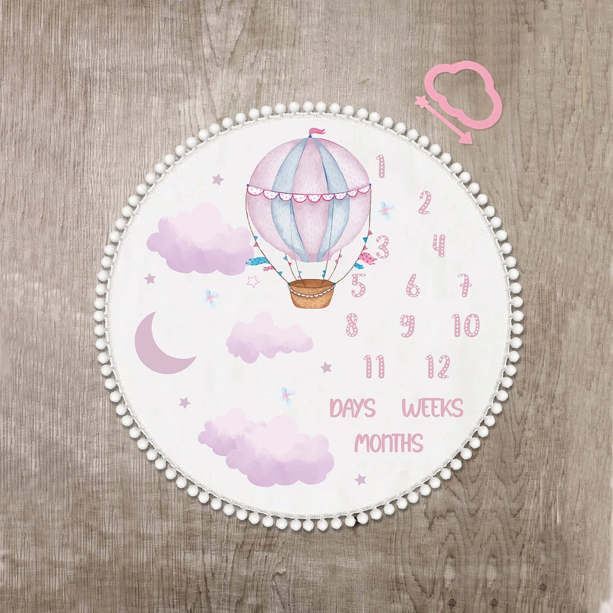 Ylsteed Flannel Month Milestone Blanket Baby First Year Calendar