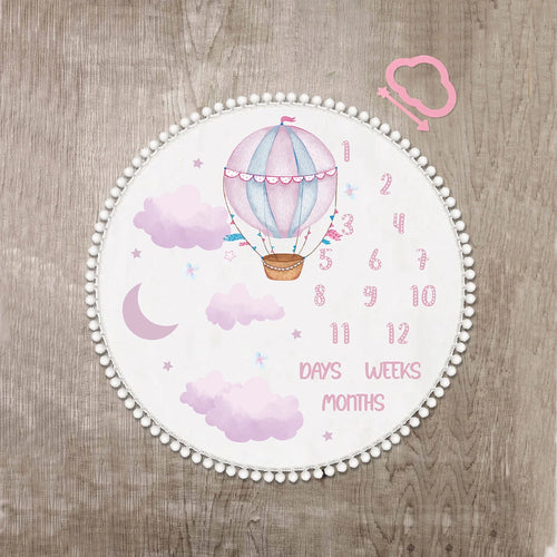 Ylsteed Flannel Month Milestone Blanket Baby First Year Calendar
