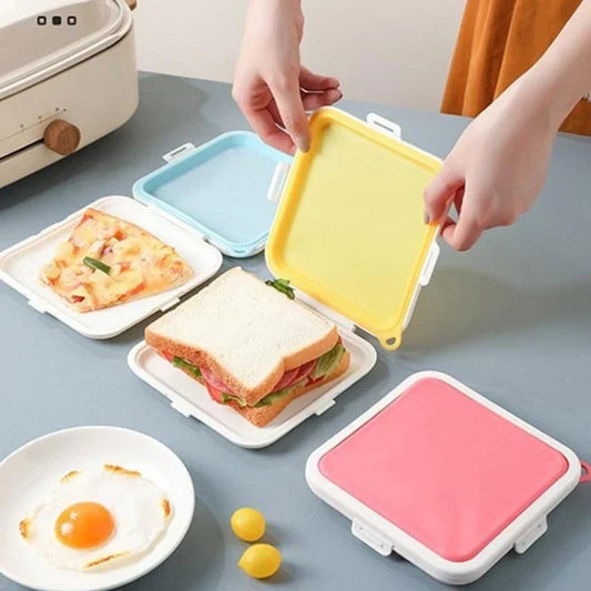 Sandwich Toast Bento Box Portable Reusable Silicone Sandwich Bread