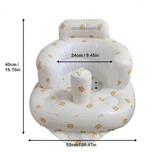 Infant Shining Baby Inflatable Sofa Children Puff Portable Bath Chairs
