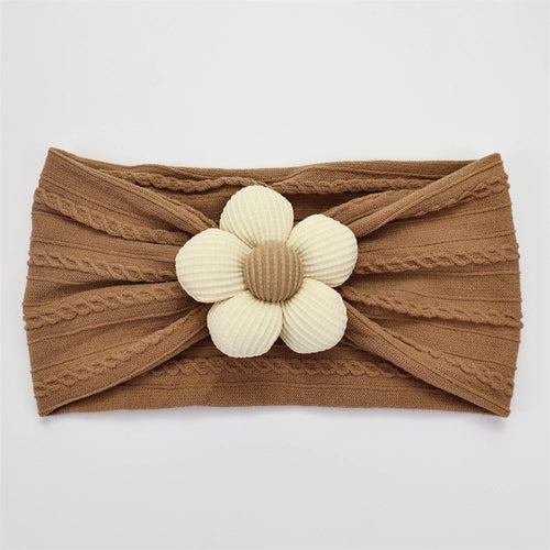 New Flower Nylon Girl Hairband Elastic Soft Baby Headband for Children