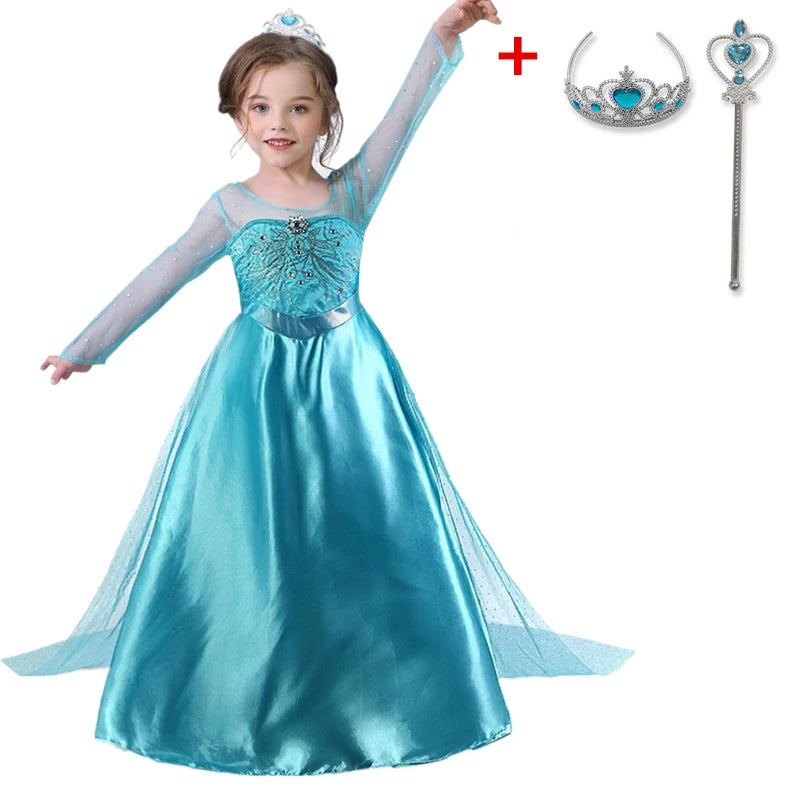 Elsa Dress for Girls 3-10 Yrs Birthday Role Elsa Princess Dress For