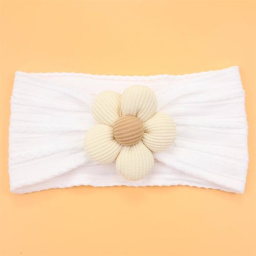 New Flower Nylon Girl Hairband Elastic Soft Baby Headband for Children