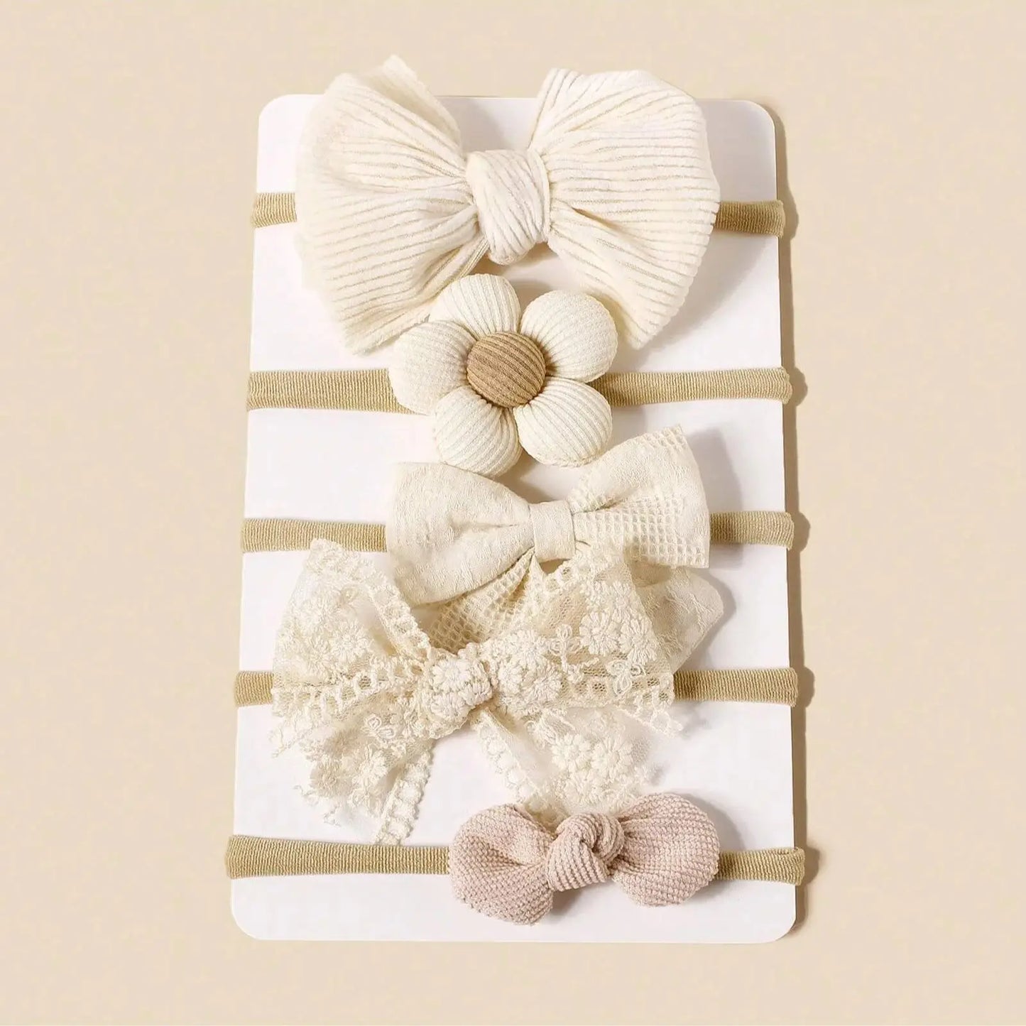 5 pcs different flower shaped baby headbands sweet and lovely floral