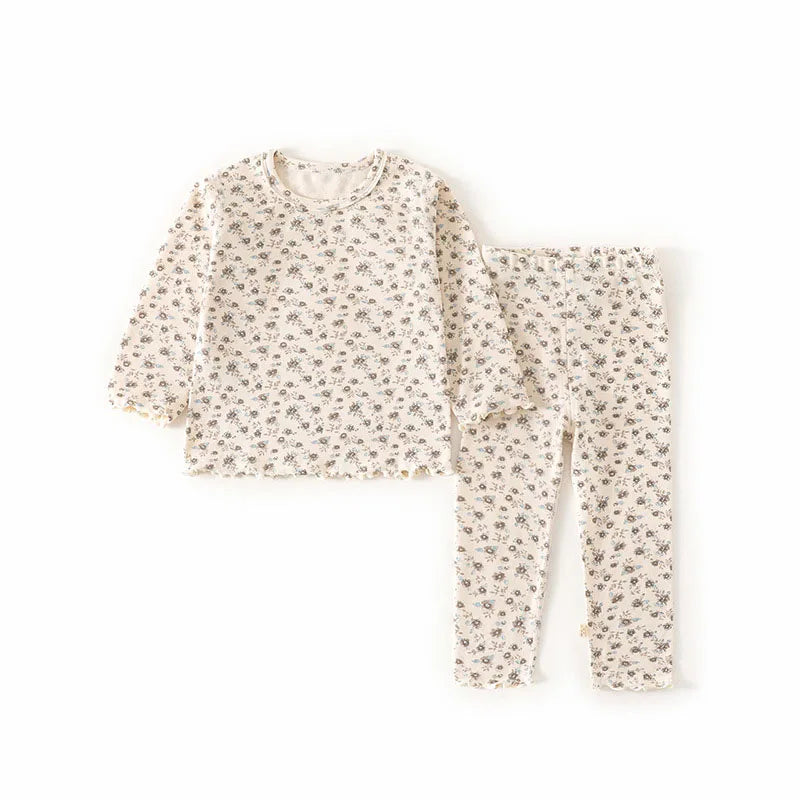 2025 Korean Trendy Infant Girls Clothes Set 0-4Y Cute Floral Boneless