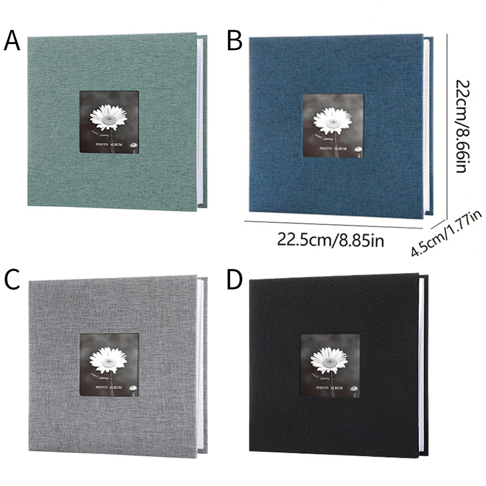 Linen Cover Photo Album 6Inch 200 Sheets Photo Album With Pockets for