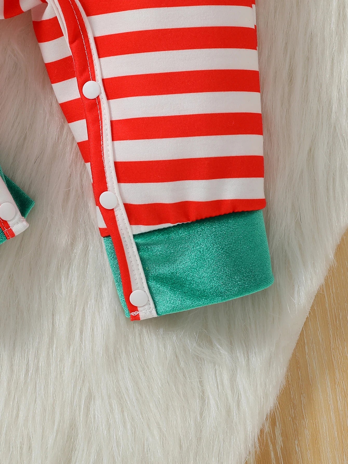 2Pcs Christmas Baby unisex Jumpsuit Newborn Cute  Striped Clothes