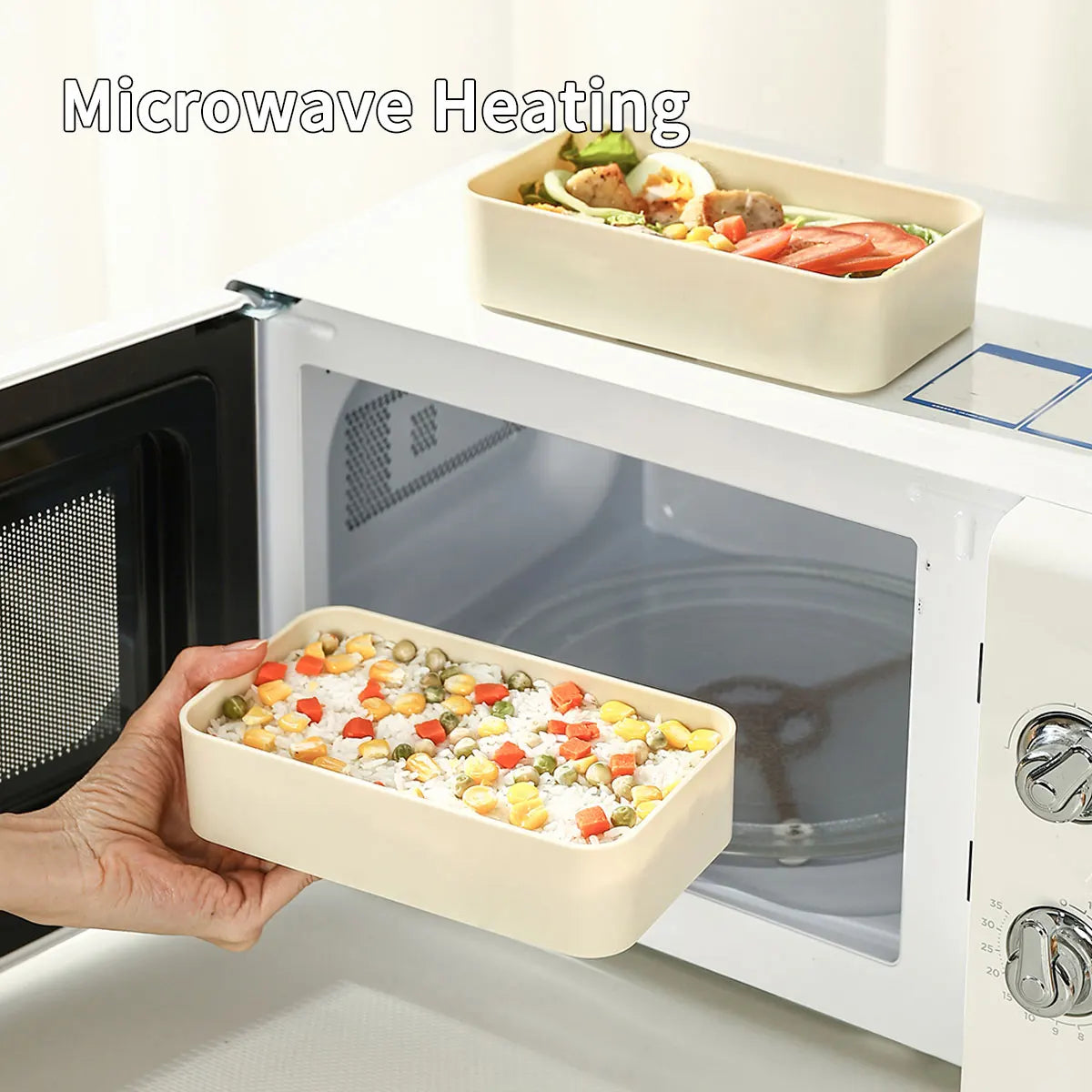 WORTHBUY Plastic Lunch Box Picnic Portable Sealed Bento Boxes With