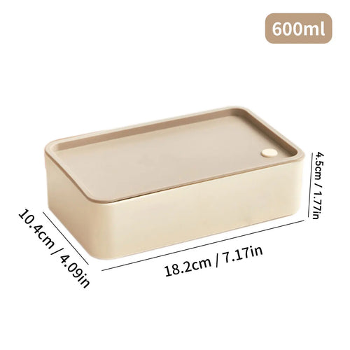 WORTHBUY Plastic Lunch Box Picnic Portable Sealed Bento Boxes With