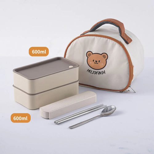 WORTHBUY Plastic Lunch Box Picnic Portable Sealed Bento Boxes With