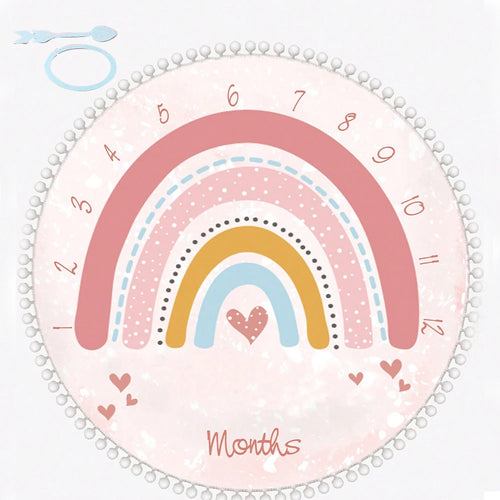 Ylsteed Flannel Month Milestone Blanket Baby First Year Calendar
