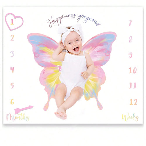 Ylsteed Newborn Milestone Blankets Baby Monthly Growth Souvenirs