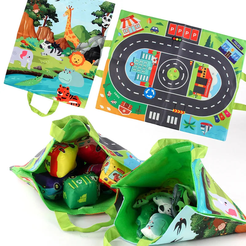 Soft Fabric Car Toy for Babies - Tear-Resistant Cloth Book with