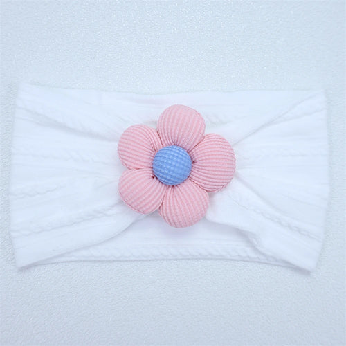 New Flower Nylon Girl Hairband Elastic Soft Baby Headband for Children