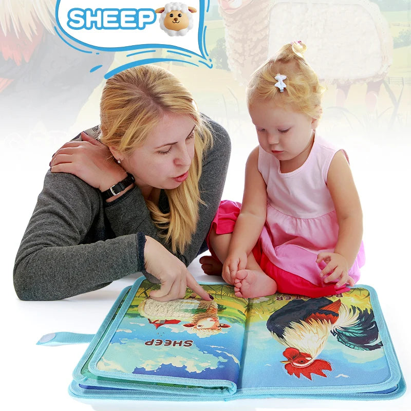 Montessori Baby Book Toy Early Education Soft Cloth Book Early