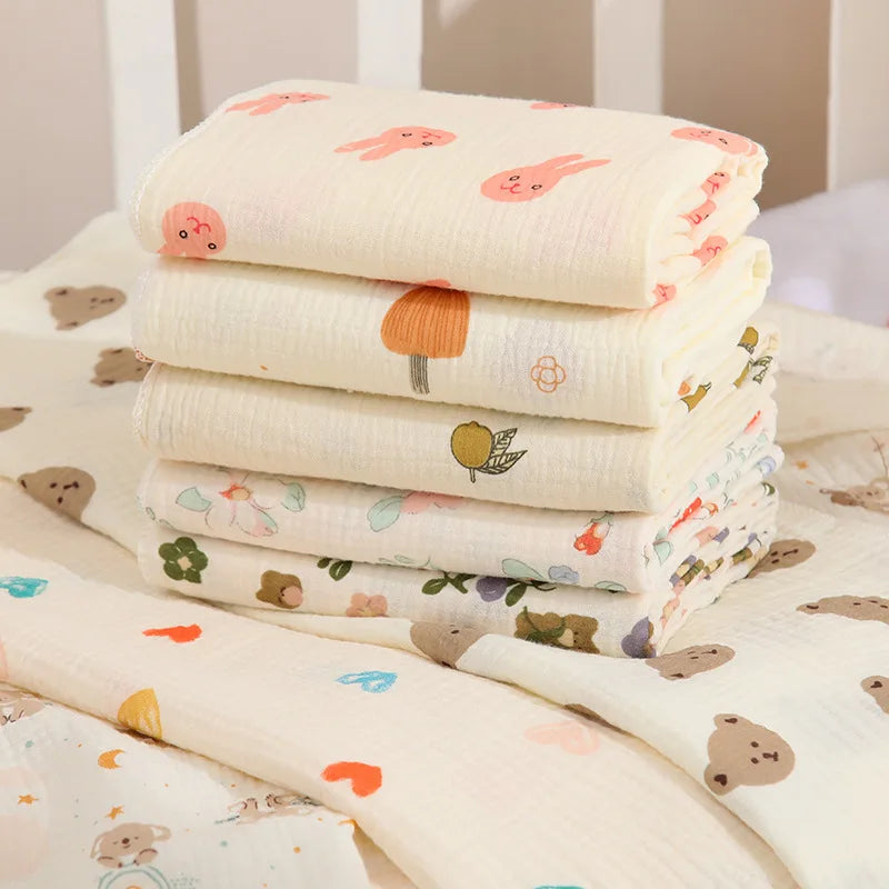 Double Layer Muslin Baby Blanket Newborn Receive Blanket Cotton