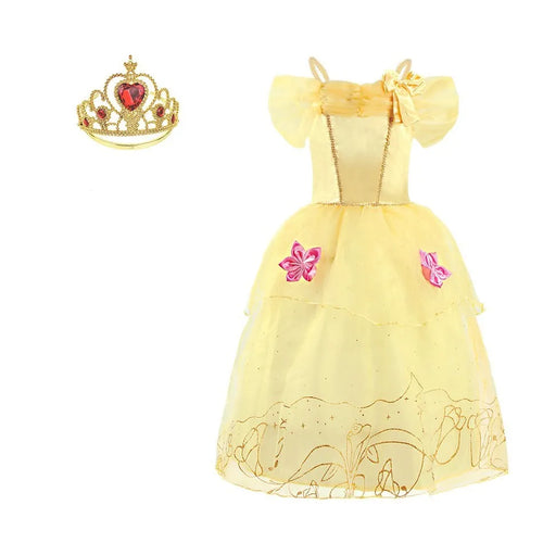 Rapunzel Dress for Girls Cinderella Belle Dress Up Fantasy Children