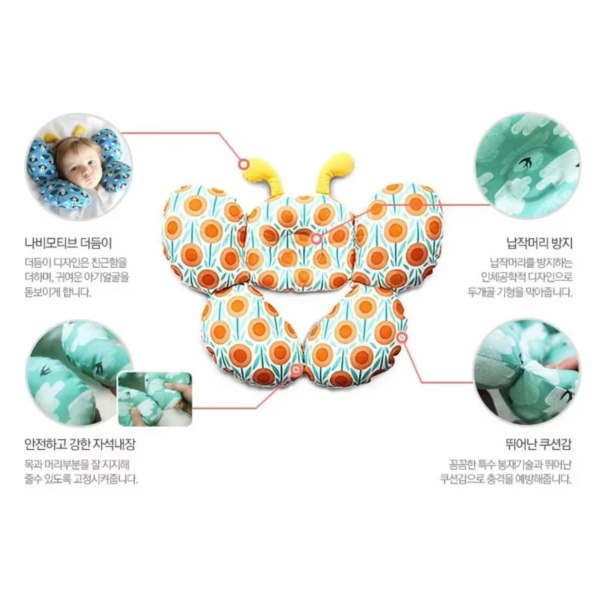 Kids Neck Pillow Baby Pillows Newborn Safety Car Seat Head Support