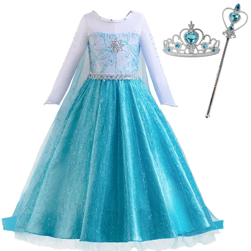 Elsa Dress for Girls 3-10 Yrs Birthday Role Elsa Princess Dress For