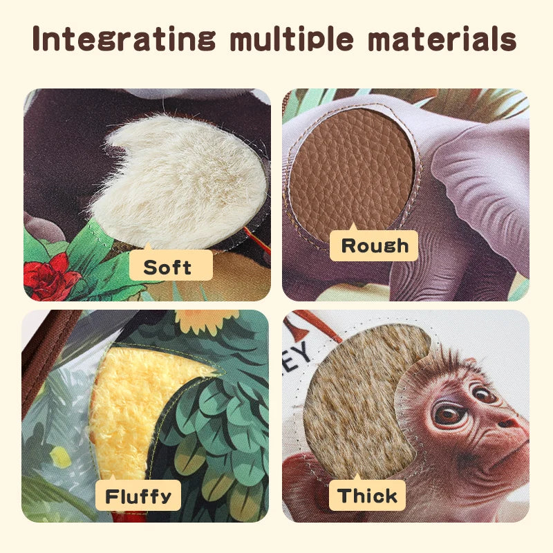Montessori Baby Book Early Education Soft Cloth Book Interactive
