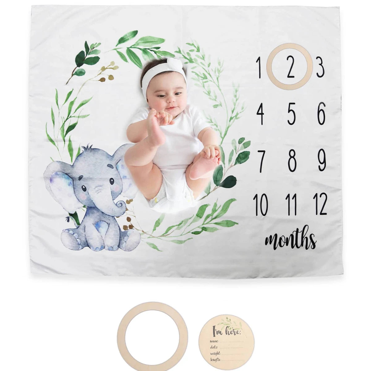 Ylsteed Newborn Milestone Blankets Baby Monthly Growth Souvenirs