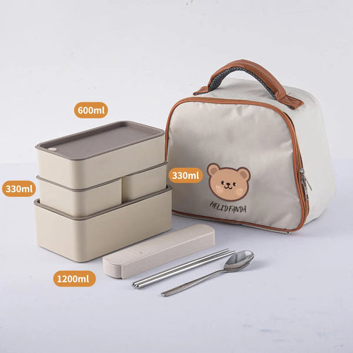 WORTHBUY Plastic Lunch Box Picnic Portable Sealed Bento Boxes With