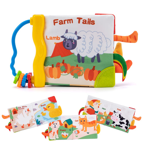 3D Animal Tail Cloth Book Soft Baby Cloth Book Newborn Montessori